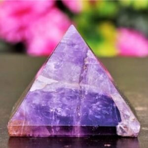 Natural Purple Amethyst Stone Pyramid for Reiki Healing Vastu Correction and Gift