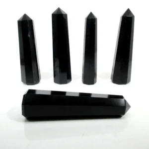 Natural Black Tourmaline Point Wands For Chakra Balancing Energy Strength Protection