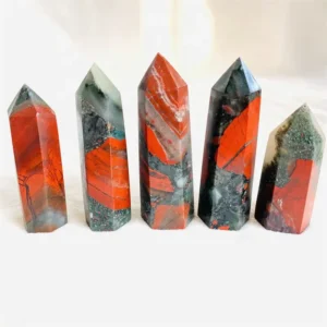 Natural Bloodstone Point Wands  For Reiki Meditation Yoga Spiritual And Showpiece