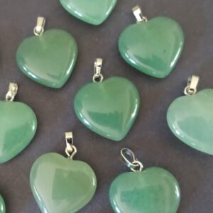 Natural Green Aventurine Heart Pendant For Heart Pendant For Girls, Women And Men