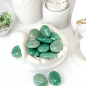 Natural Green Aventurine Palm Stone For Anxiety Stress Relief, Meditation Spiritual Reiki Feng Shui