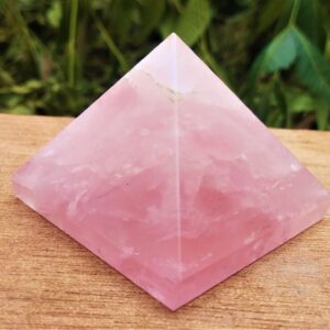 Rose Quartz Crystal Pyramid For Vastu Reiki Healing And Decorative Showpiece