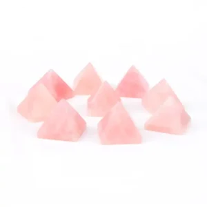 Rose Quartz Crystal Pyramid For Vastu Reiki Healing And Decorative Showpiece