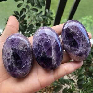 Natural Amethyst Palm Stone| Amethyst Soap For Anxiety Stress Relief And Decorative Showpiece