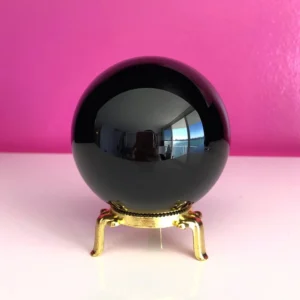 Natural Black Obsidian Sphere Ball For Vastu ,Reiki, Chakra Healing, Decorative And Showpiece