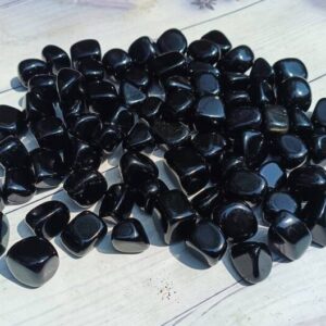 Natural Black Obsidian Tumbled Stone For Reiki, Healing ,Aquariam,Home,And Showpiece