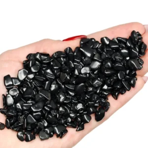 Natural Black Onyx Chips Stone For Decorative And Showpiece