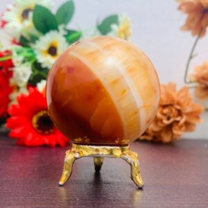 Natural Carnelian Sphere [Ball] for Home Décor ,Showpieces, Table Décor, Meditation
