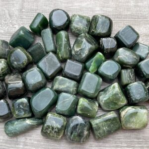 Natural Green Jade Tumbled Stone For Motivation, Reiki healing, Manifestation and Meditation
