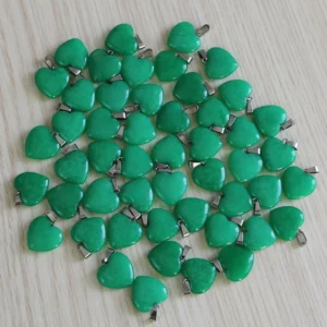 Natural Green Jade Heart Pendant For Girls, Women And Men