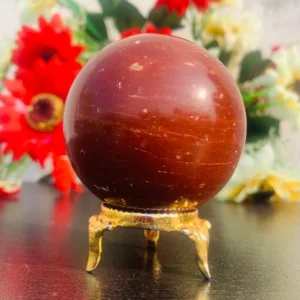 Natural Red Jasper Stone Sphere Ball for Reiki Healing Vastu, Meditation, Home Decor