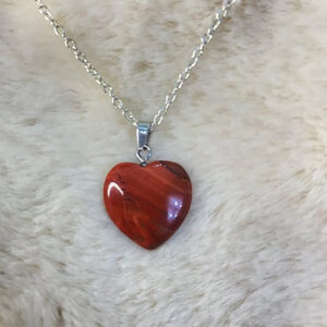 Natural Red Jasper Heart Pendant for Women ,Girls And Men