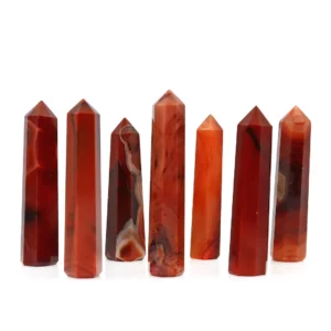 Natural Red Jasper Point Wands (Jembo) For Healing and Meditation Decorative Showpiece