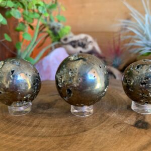 Natural Pyrite Sphere Ball For Vastu ,Reiki, Chakra Healing, Decorative And Showpiece