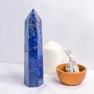 natural Sodalite Point Tower For Vaastu And Showpiece